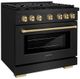 ZLINE Autograph Edition 36" Black Stainless Steel Pro Style Gas Range-3