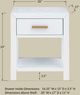 Winners Only® Fresno White 20" Nightstand-2