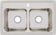 Elkay Lustertone® Classic Lustrous Satin 29" x 18" x 10" 1-Hole Equal Double Bowl Drop-In Sink-1