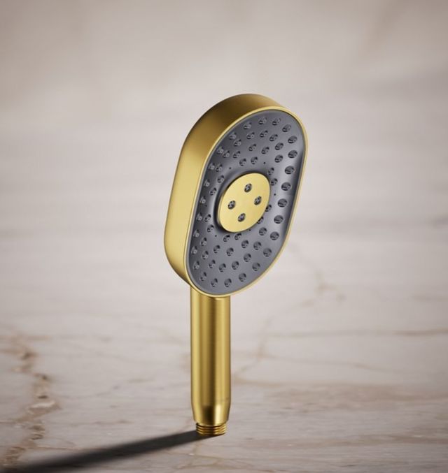 KOHLER® Statement® Vibrant Brushed Moderne Brass 1.75 GPM Oblong 3-Function Handshower-1