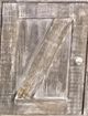 Vintage Furniture Sliding Barn Door End Table-1