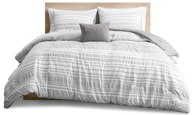 Olliix by Intelligent Design Lumi Grey Twin/Twin XL Striped Comforter Set-0