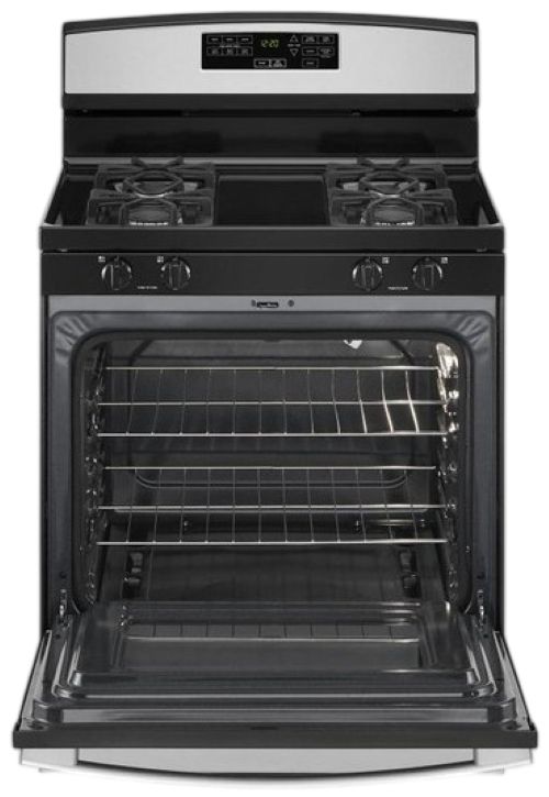 Amana® 30" Stainless Steel Freestanding Gas Range-1