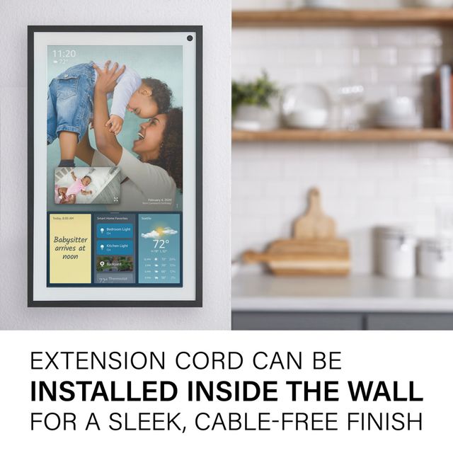 Sanus® White 6' Amazon Echo Show 15 Extension Cord Cable-3