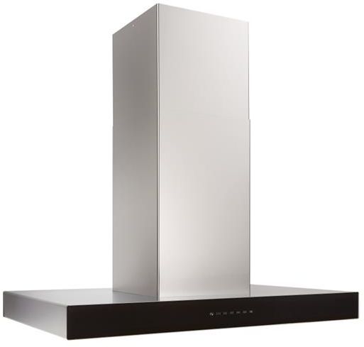 Best® Ispira 36" Stainless Steel Black Glass Island Range Hood-0