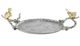 A & B Home Alvada Silver Small Round Decorative Tray-1