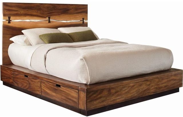 Coaster® Winslow Smokey Walnut/Coffee Bean Storage Queen Bed-0
