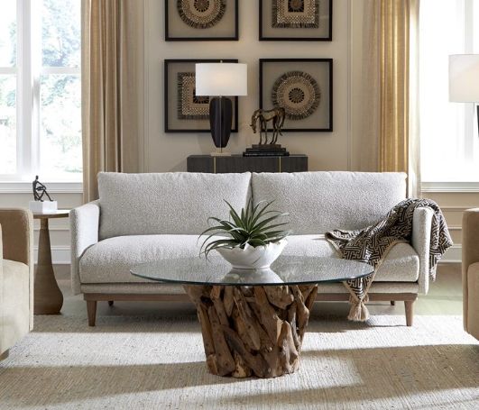 Uttermost® Freefall Gray Ceruse Sofa-1