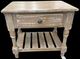 Elements International Brenner White Washed White End Table-0