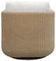 Uttermost® Santorini Honey/Oyster White Wicker Indoor-Outdoor Swivel Lounge Chair with Cushion-5