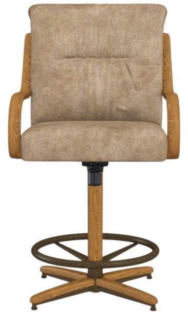 Chromcraft™ Customizable Denton Counter Chair with Metal Footrest-2