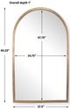 Uttermost® Vestry Antique Brass Arch Mirror-2