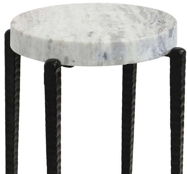 Stylecraft White Side Table with Black Frame-4