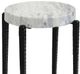 Stylecraft White Side Table with Black Frame-4