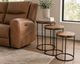 Jofran Inc. Warner 3-Piece Amber Nesting Table Set with Black Base-1