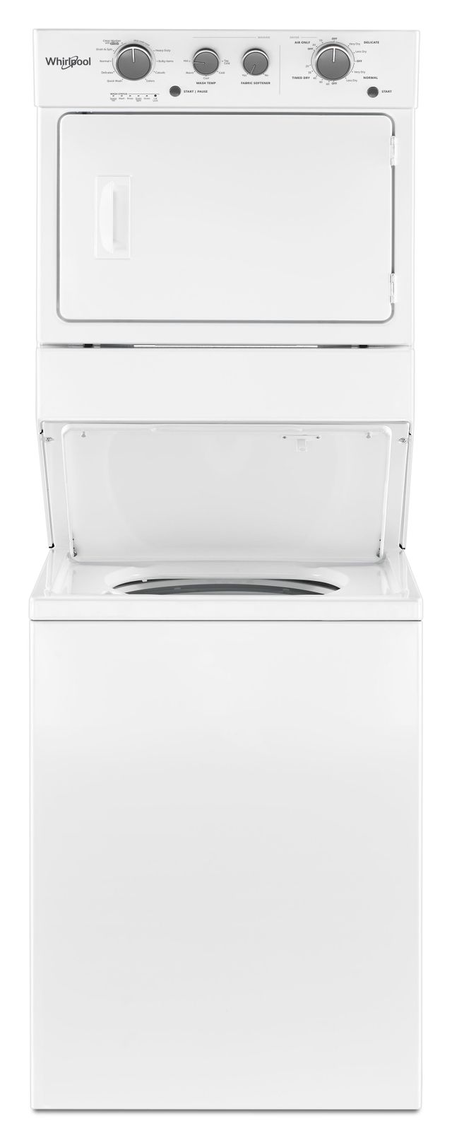 Whirlpool® 3.5 Cu. Ft. Washer, 5.9 Cu. Ft. Dryer White Electric Stacked Laundry-3
