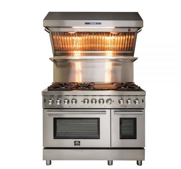 FORNO® Alta Qualita 48" Stainless Steel Wall Mounted Range Hood-4