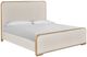 Universal Explore Home™ Modern Nomad Canberra Ivory/White Oak King Upholstered Panel Bed-0