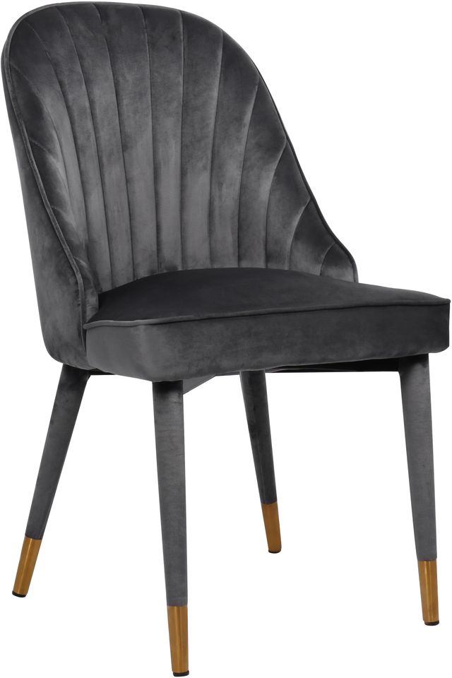 Meridian Furniture Belle Gray Velvet Dining Chair-0