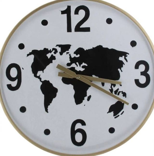 Classy Art Style 5 Black/Gold/White Wall Clock-1