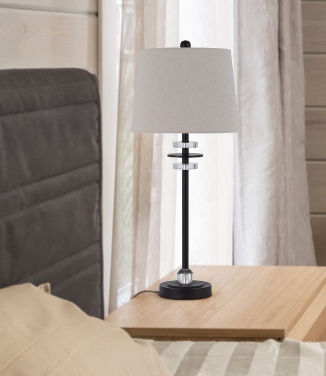 Cal® Lighting & Accessories Sitka 2-Piece Black Buffet Lamp Set-4