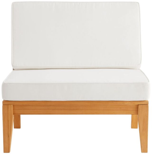 Linon Soha Antique White/Natural Fabric/Wooden Corner Chair-2
