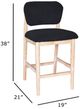 Nest Home Collections Hayder Himalaya Black/Natural Counter Stool-3