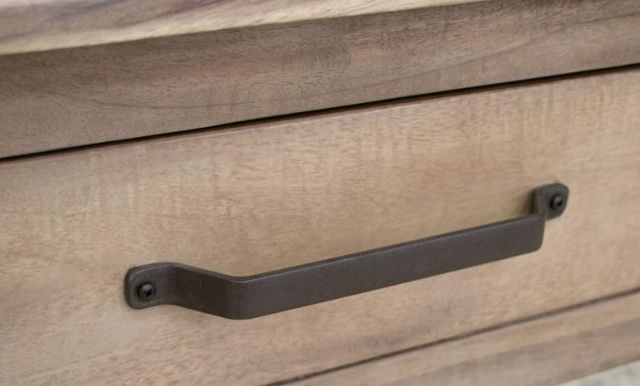 International Furniture Direct Natural Parota Brown Sofa Table-3