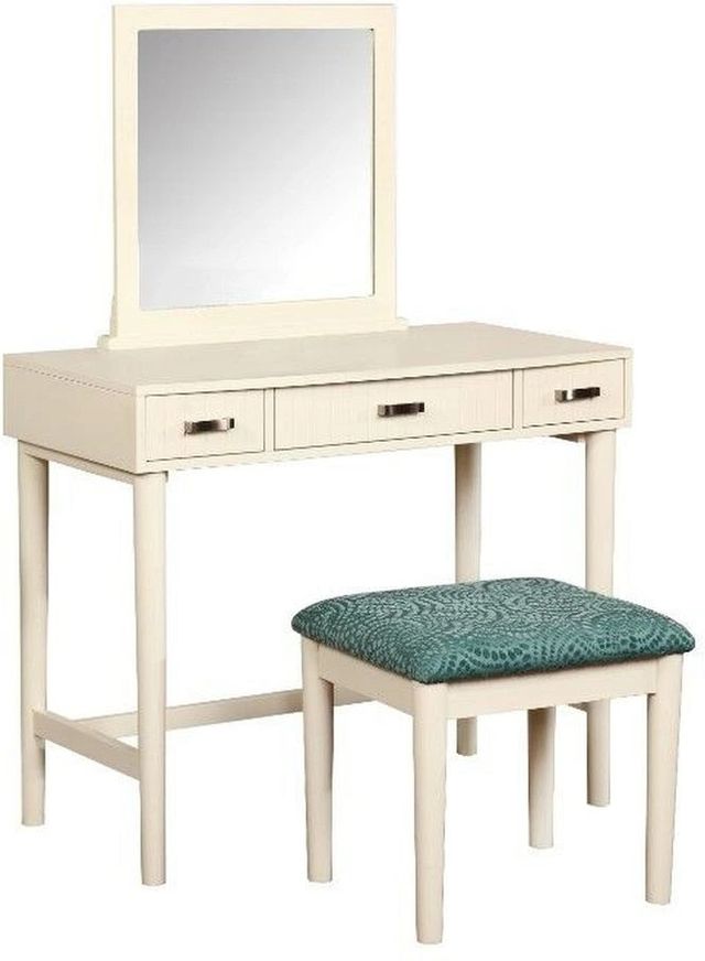 Linon Garbo 2-Piece Cream Vanity Set-0