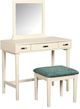 Linon Garbo 2-Piece Cream Vanity Set-0