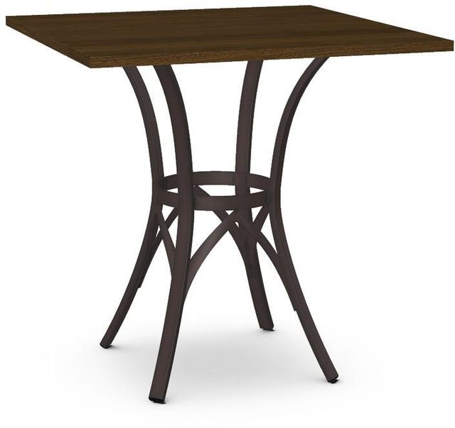Amisco Customizable Kai Walnut Veneer Square Counter Height Table-0