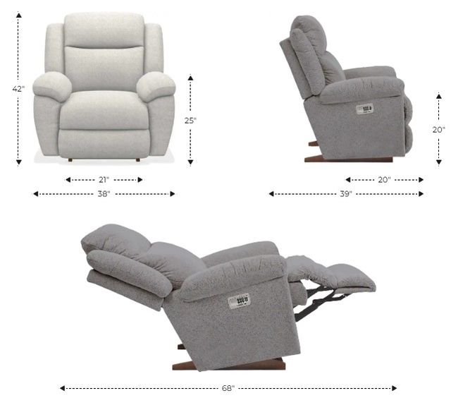 La-Z-Boy® Joel Cocoa Power Rocking Recliner with Headrest-2