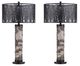 Crestview Collection Morris 2-Piece White Table Lamp Set-0