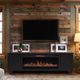 Legends Home Real Cozy Liberty Seal Skin/Whiskey 95" Fireplace Console-1