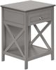 Monarch Specialties Inc. Dark Grey Veneer 2-Tier Storage End Table-0