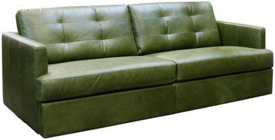 front view of the StyleCraft Dann Foley Lifestyle Moss Green Sofa