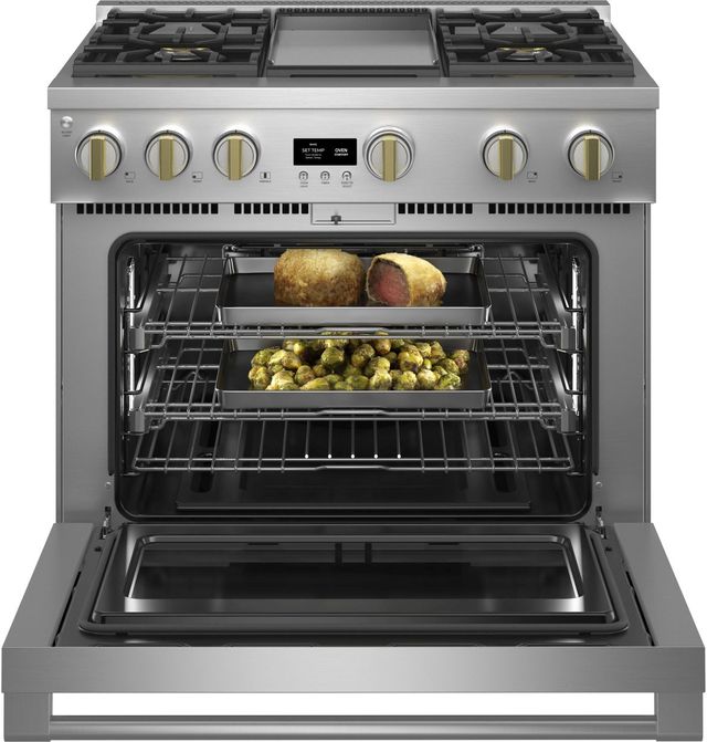 Monogram® Statement Collection 36" Stainless Steel Pro Style Natural Gas Range-5