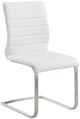 Armen Living Fusion 2-Piece Brushed Stainless Steel/White Side Chair Set-3
