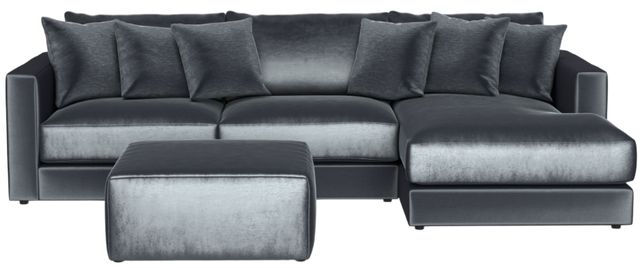 Jackson Furniture Remington 4-Piece Slate Right Arm Facing Chaise Sectional with Ottoman-2