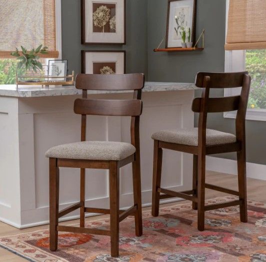 Powell® Daly Brown/Sand Counter Stool-1