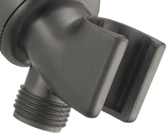 Delta Universal Showering Black Stainless Adjustable Shower Arm Mount for Hand Shower-1