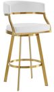 Armen Living Saturn Gold/White Counter Stool-0
