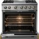 Viking® 5 Series 36" Stainless Steel Pro Style Dual Fuel (NG) Range with Brushed Brass Trim-1