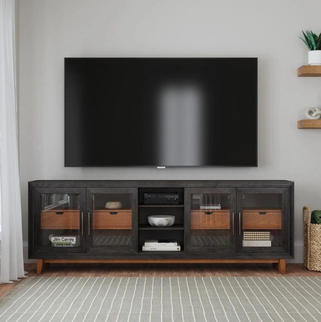 Flexsteel® Waterfall Deep Ebony Large Entertainment Base -1