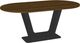 Amisco Customizable Amelia 84" Racetrack Dining Table with 1" Walnut Veneer Top-0