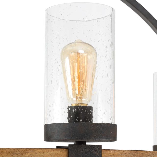 Uttermost by Kalizma Home Atwood Bronze Wagon Wheel Pendant Light-3