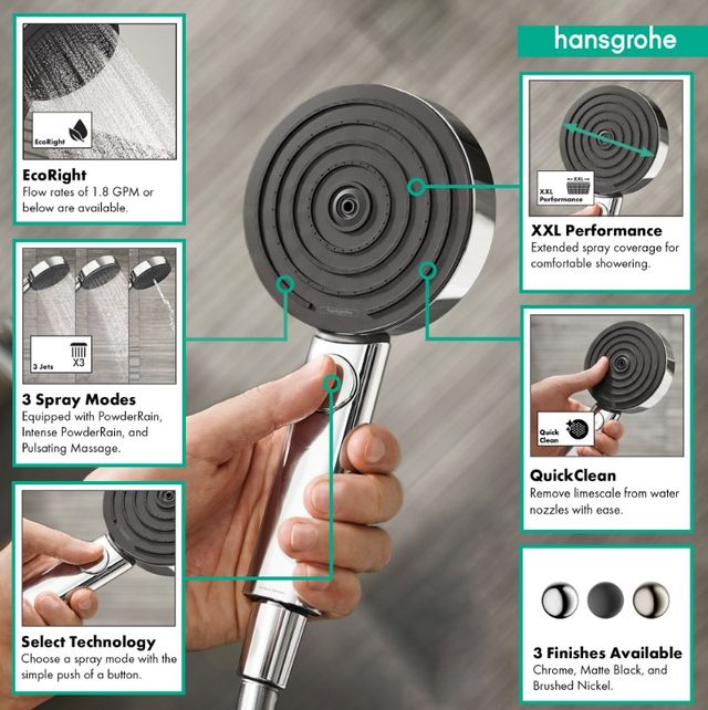 Hansgrohe Pulsify S Brushed Nickel 1.75 GPM Handshower-1