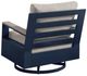 Signature Design by Ashley® East Beach Driftwood/Navy Blue Fabric/Wooden Outdoor Swivel Glider Chair-3