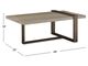 Magnussen Home® Wiltshire Sea Shell Rectangular Cocktail Table with Champagne Bronze Base-1