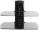 Sanus® Black Tempered Glass On-Wall AV Component Shelves-1